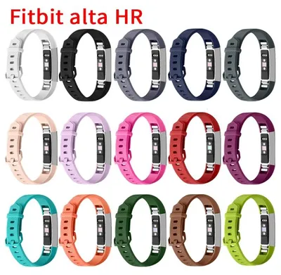 Produktbild von By Qubix passend für Fitbit Alta HR Silikonarmband mit Schnalle - Größe: Large - Rosa