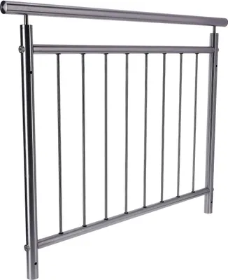 Produktbild von TIBU Französischer Balkon Edelstahl Länge 100cm-300cm Balkongeländer Terrassengeländer Fensterschutz, Fensterbreite bis 100 cm und 8 Füllstäbe
