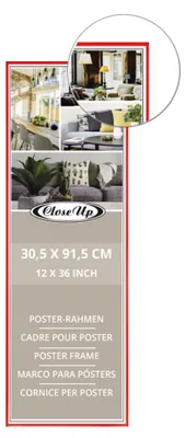 Produktbild von Posterrahmen 30,5 x 91,5 cm rot
