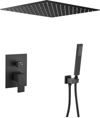 Produktbild von Decken-Unterputz-Regendusche ACTON mattschwarz