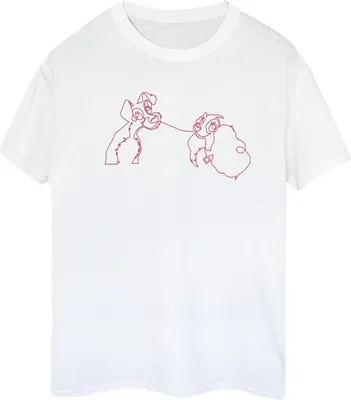 Produktbild von Disney - "Lady And The Tramp" T-Shirt für Damen BI49455 (XL) (Weiß)