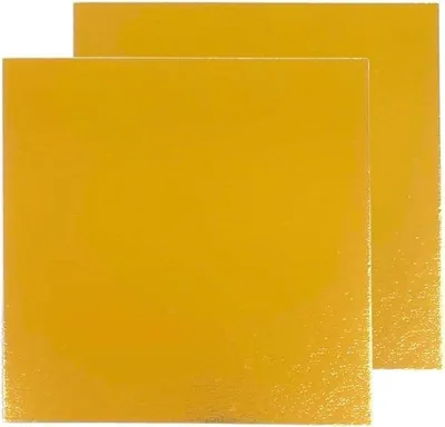 Obrázek produktu pro Kartonové podložky na pečivo 30 x 30 cm, čtvercové, dekorativní, zaoblené, zlaté