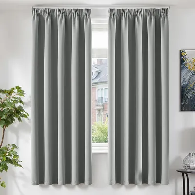 Obrázok produktu pre Záclony zatemňovacie, 200 x 140 cm - Súprava 2 záclon, svetlosivé