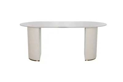 Produktbild von Moderner Esstisch Modig M95, 180 cm, Gold-Akzente, Marmoroptik