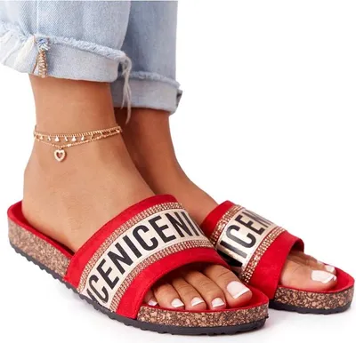 Produktbild von Zirkonia Kork Flip Flops Rot Be Nice 39