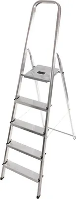 Image de Escabeau domestique pliable Selekta MixAlu - 5 marches - 2,81m