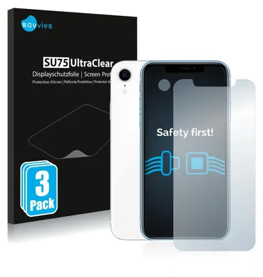 Produktbild von 6x Für Apple iPhone XR (Display+Kamera) Schutzfolie Savvies Displayschutz Display Schutz Folie Klar Transparent