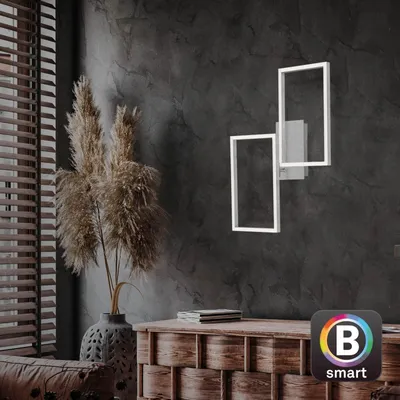 Immagine prodotto di BRILONER - Lampada da soffitto Smart LED, lampada da soggiorno WiFi, controllo della temperatura del colore CCT, lampada da soffitto dimmerabile con telecomando, controllo vocale, color alluminio.