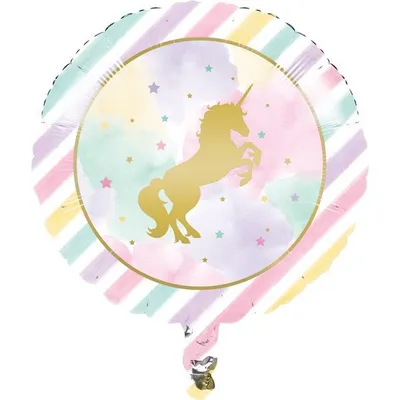 Produktbild von Einhorn Geburtstagsdeko Partyset gold pastell Kindergeburtstag Party Deko