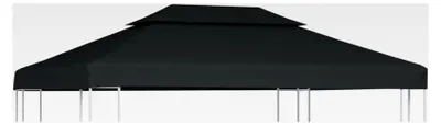 Produktbild von Pavillon-Dachplane mit Kaminabzug 310 g/m² 4x3 m Anthrazit