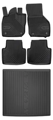 Produktbild von Gummimatten + Kofferraumwanne für Volkswagen Passat B9 2023- (Kombi, unterer Ladeboden) – Schwarz, passgenau – Wielganizator