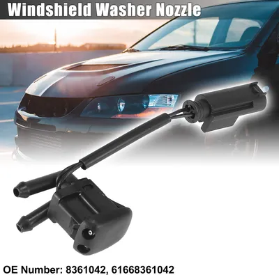 Image de Buse de Lave-Glace 61668361042 Jet de Pulvérisateur d'Essuie-Glace Gicleur de Pare-Brise pour BMW E39 1997-2003