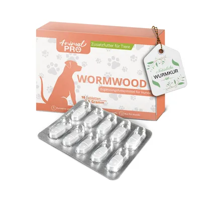 Produktbild von Wormwood | pflanzliche Hunde Tabletten für Darm& Verdauung | kurweise anwendbar