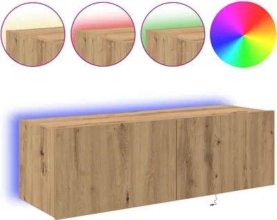 Produktbild von TV-Wandschrank Artisan-Eiche 100 x 35 x 31 cm Holzwerkstoff
