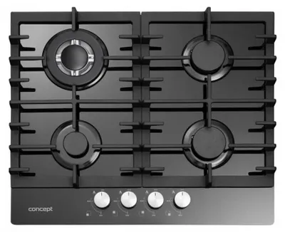 Zdjęcie produktu dla Concept PDV7260BC, Czarny, Wbudowany, 60 cm, Gaz, Szkło hartowane, 4 stref(y)