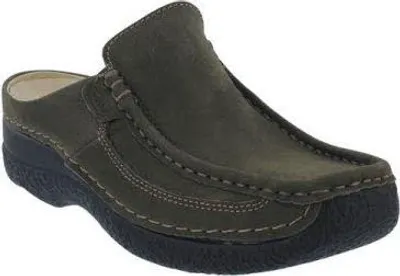 Produktbild von Wolky Roll Slide Clog, Antique nubuck, Pesto Green, Wechselfußbett, 0620213-709 43