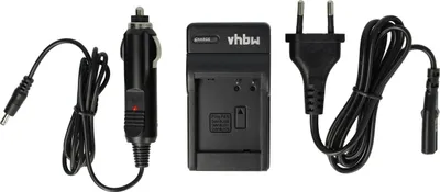 Produktbild von vhbw Ladegerät kompatibel mit Panasonic Lumix DMC-GF3CR, DMC-GF3CK, DC-TZ91, DMC-GF3CT, DMC-GF3 Kamera - Ladeschale, Kfz-Adapter Ladeanzeige