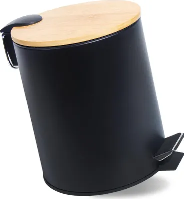 Produktbild von Famanu Kosmetikeimer 5 l mit Deckel, Badezimmerabfalleimer mit Softclose, Schwarz