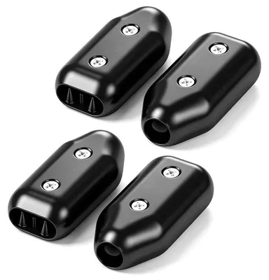 4 Seilklemmen, verstellbar, für 6 mm Seil, silber