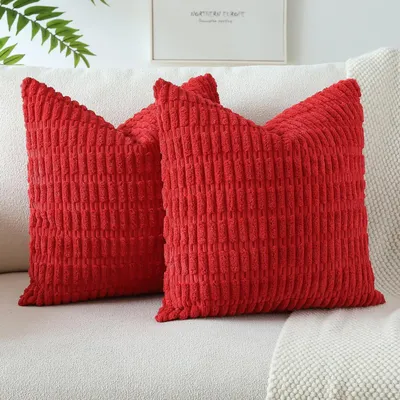 Produktbild von Kissenbezüge Kordsamt 2er Set Rot 40x40 cm