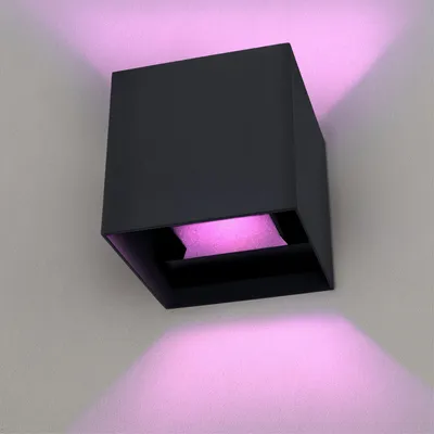 Produktbild von Ledvion Wandleuchte Innen / Aussen IP54 6.5W RGB schwarz dimmbar