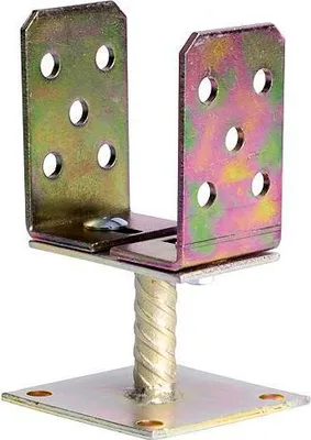 Produktbild von Träger für Kanthölzer ASU1, 0-160 mm, Zn, Fuß verstellbar, Sockel