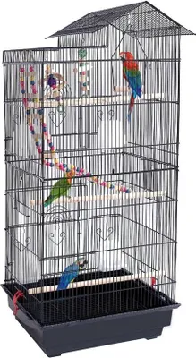 Image de Volière - Grandes cages pour oiseaux - Cage pour oiseaux - Cage pour perroquets - Grandes cages pour oiseaux d'intérieur