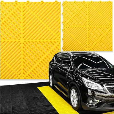 Produktbild von Modulare Garagenboden-Fliesen 40x40 – Werkstattboden Klick-System Puzzle – 19mm Rot – Rutschfest & Wasserabweisend – PVC/PP Bodenbelag