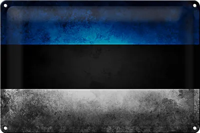 Produktbild von Blechschild Flagge 30x20cm Estland Fahne