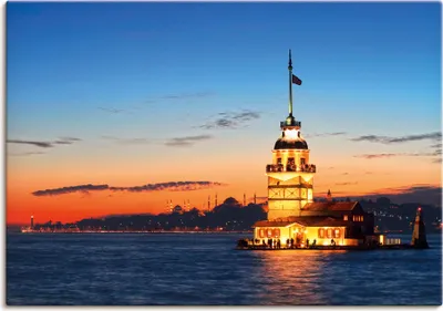 Produktbild von ARTland Leinwandbild Istanbul Leanderturm Größe: 100x70 cm