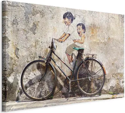 Produktbild von Italienischer Leinwand Leinwandbild - Carefree (1 Part) Wide 30x20 cm Menschen n-B-0071-b-a