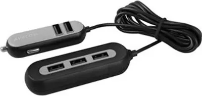 Produktbild von Car Hub 5-Port, NACL-CH5X-KK, schwarz, Avacom, für Zigarettenanzünder