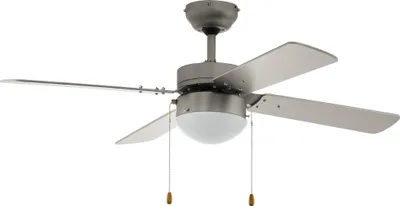 Produktbild von EGLO Deckenventilator Gelsina, 4 Flügel Ventilator mit Zugkette, Beleuchtung und Sommer Winter Betrieb, AC Motor, Ø 106,6cm