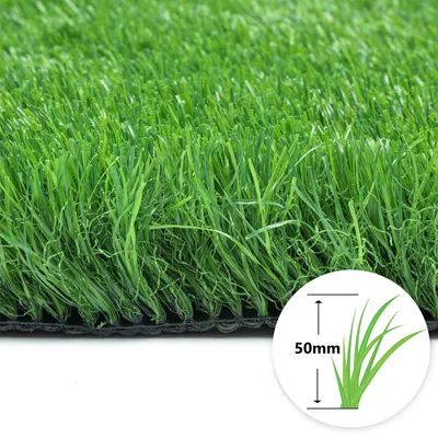 Produktbild von Kunstrasen Polhöhe: 50 mm Zuschnitt 200x500 cm - für Balkon Terrasse Garten - 10 m² - Grün - Sierra