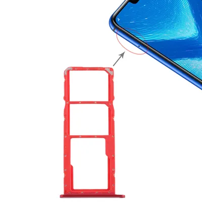 Produktbild von Ersatz Sim Karten Halter Adapter Sim Tray für Huawei Honor 8X Reparatur Rot Neu