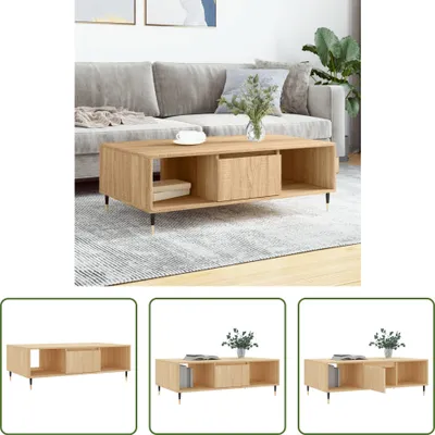 Produktbild von The Living Store Couchtisch Sonoma-Eiche 104x60x35 cm Holzwerkstoff