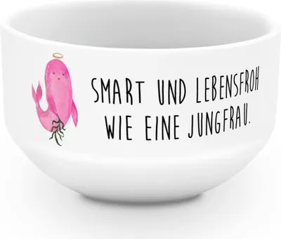 Produktbild von Mr. & Mrs. Panda schale Sternzeichen Jungfrau - Weiß - Geschenk, Horoskop, Jungfer, Geburtstag August, Schüssel, reisschale, Müslischale, Suppenschüssel, Müsli