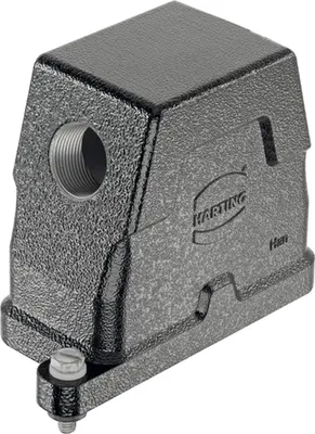 Produktbild von HARTING Han 10HPR Tüllengehäuse, 1xM25 seitlicher Kabelabgang, Schraubverriegelung - 1 Stück