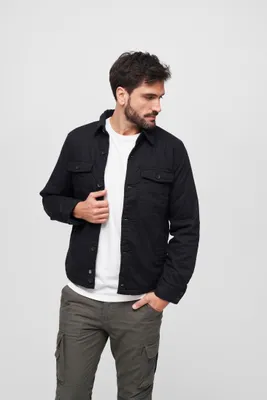 Produktbild von Brandit - Kurtka flanelowa czarna - S