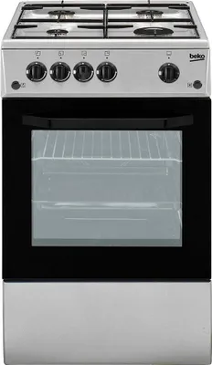Produktbild von Beko CSS42014FS, Freistehender Herd, Schwarz, Silber, Drehregler, Schwarz, Vorderseite, Emaille