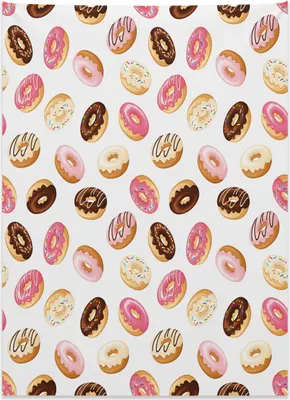 Produktbild von Abakuhaus Essen Wandteppich, American Dessert Donuts aus Weiches Mikrofaser Stoff Kein Verblassen Klare Farben Waschbar, 110 x 150 cm, Mehrfarbig