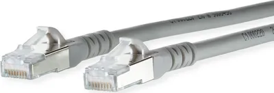 Produktbild von METZ CONNECT Patchkabel Cat.6A AWG 26, LSOH, grau, 0,3 m