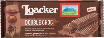 Produktbild von 3x Loacker Wafer Double Choc cookies Waffeln mit Schokolade und Kakaocreme 175g