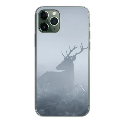 Produktbild von MuchoWow® Handyhülle Schutzhülle Hülle für iPhone 11 Pro Hirsche - Nebel - Wald Silikon Softcase Handy Hülle - Handy