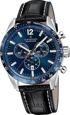 Produktbild von Candino Leder Herren Uhr Chronograph Sport Armbanduhr schwarz Sport D2UC4758/2