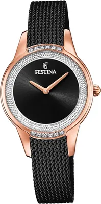 Obrázek produktu pro Dámské hodinky Festina z nerezové oceli F20496/2 Náramkové hodinky Black Mademoiselle D2UF20496/2