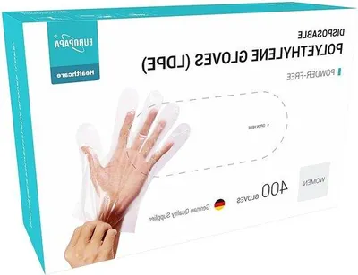Zdjęcie produktu dla 400 sztuk jednorazowych rękawiczek w pudełku – bez lateksu, bezpyłowe – rozmiar męski (Männer 400)