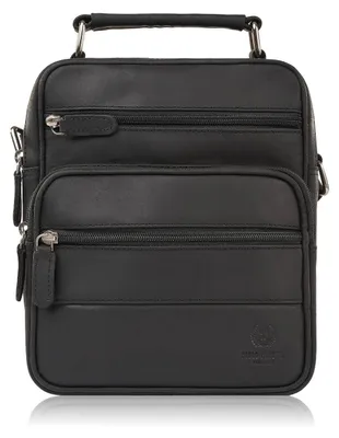 Produktbild von Herren Vintage Leder Umhängetasche für die Arbeit praktisch schwarz Paolo Peruzzi T-128-HBL