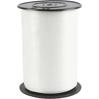 Produktbild von Geschenk oder Ballonband Weiß 10mm 250 Meter Rolle