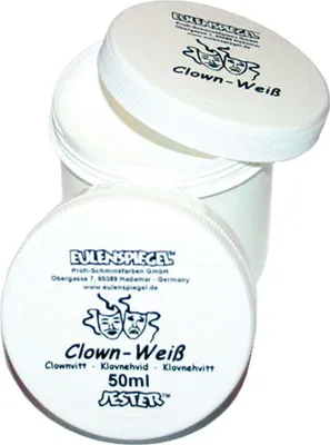 Produktbild von EULENSPIEGEL Schminke Clown weiß 50m Schraubdeckeldose